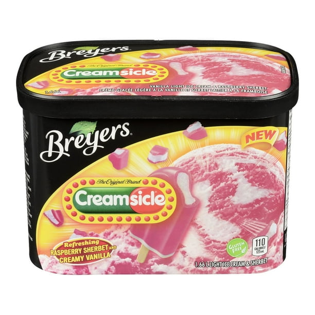 Sorbet à la framboise et crème glacée vanille crémeuse Creamsicle de Breyer'sMD