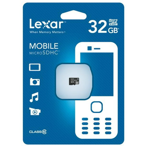LEXAR mobile SDHC 32GB Carte mémoire Micro Class 10 Haute Vitesse