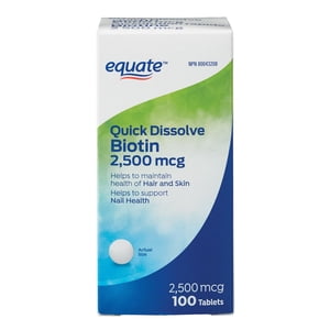 Equate Dissoudre rapidement la biotine 2,500mcg