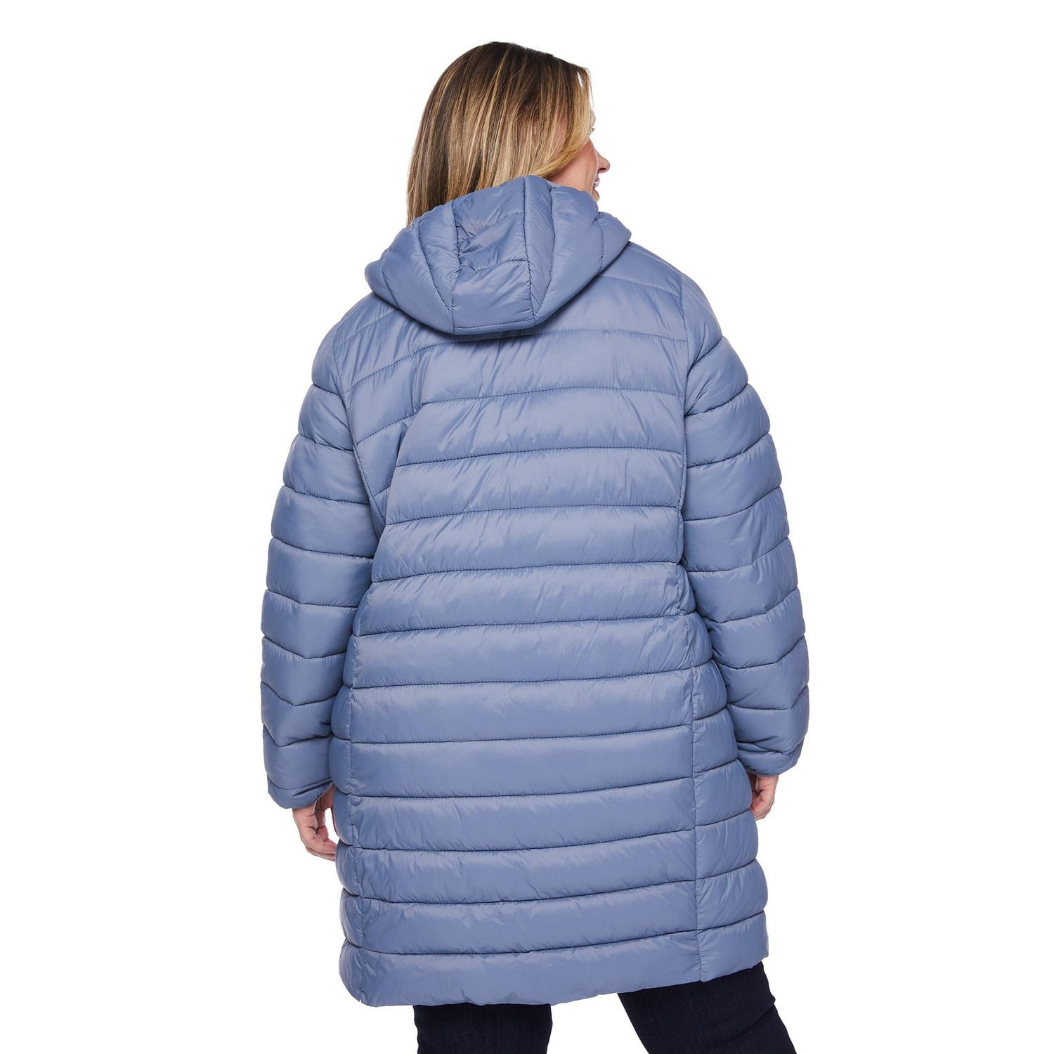 Manteau Doudoune à capuche pliable George pour femme Taille Plus Taille 1X a 4X