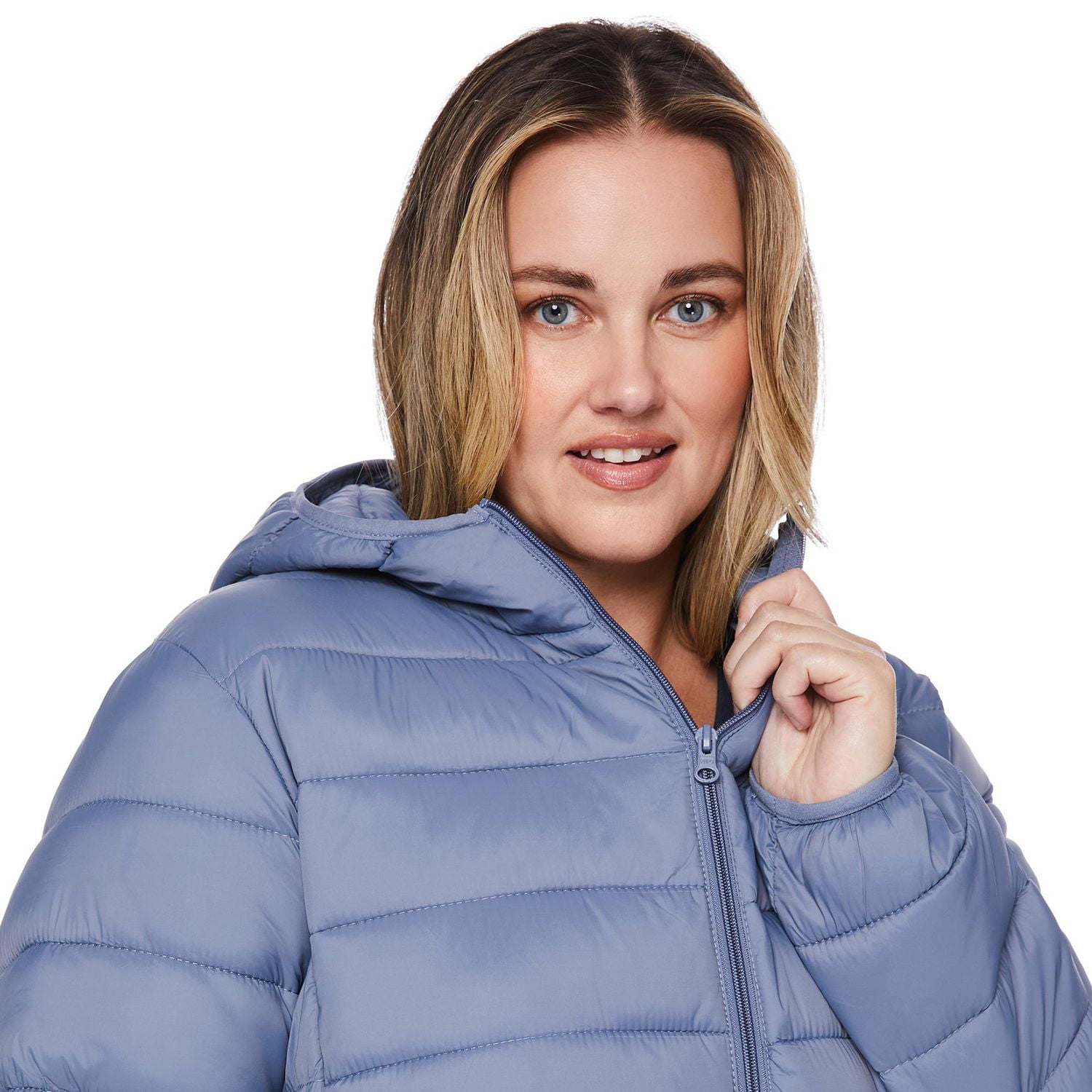 Manteau Doudoune à capuche pliable George pour femme Taille Plus Taille 1X a 4X
