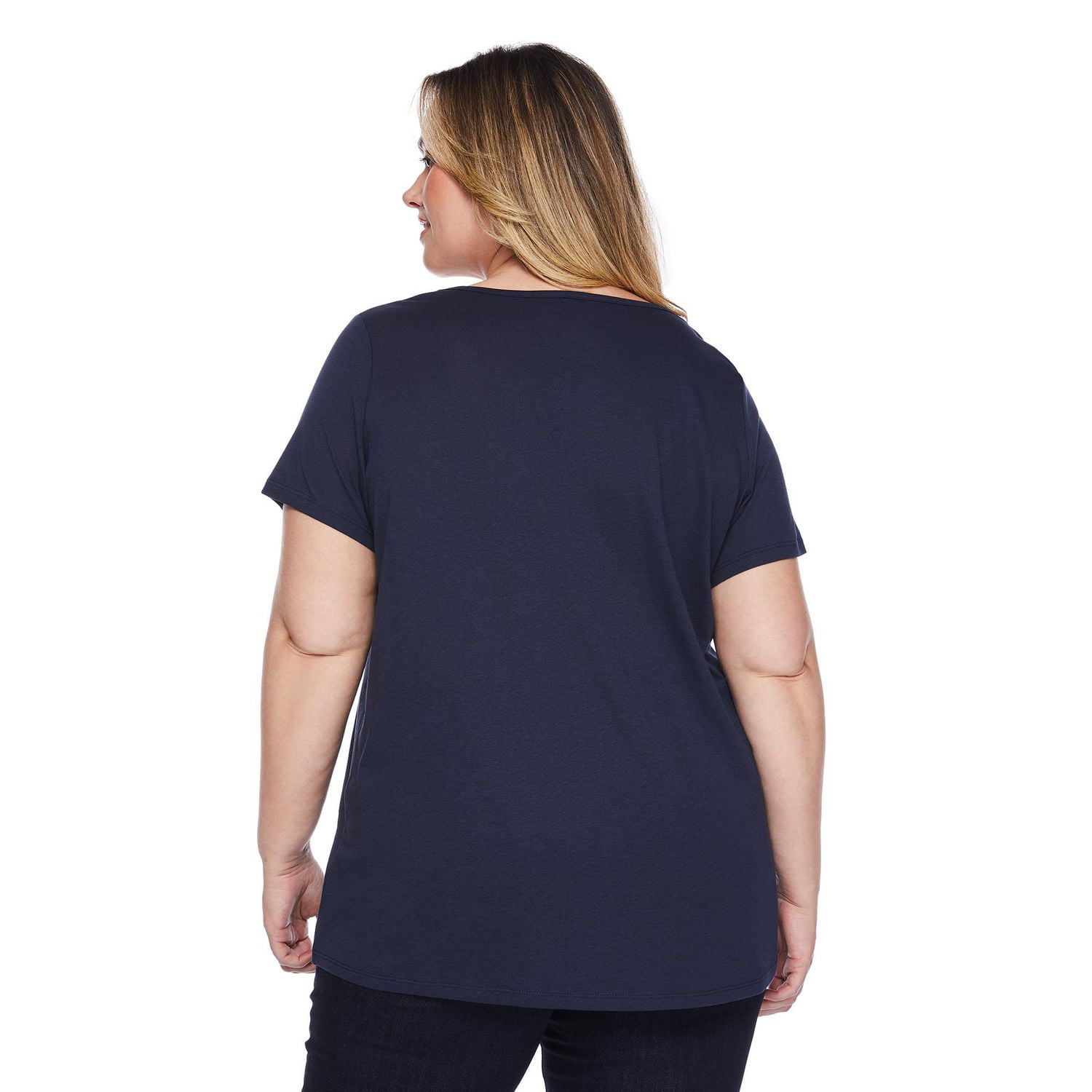 T-shirt avec encolure en V George Plus pour femmes Tailles 1X-4X