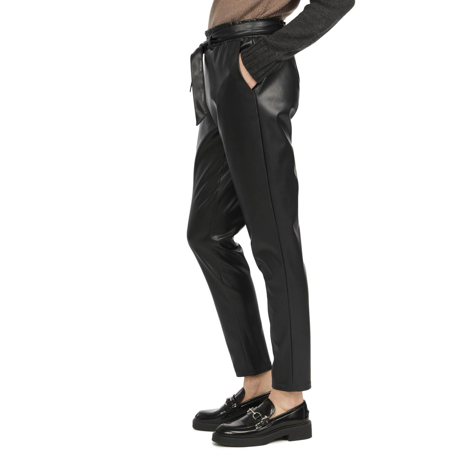 Pantalon en cuir véGANE à enfiler Mexx pour femmes TP-TG