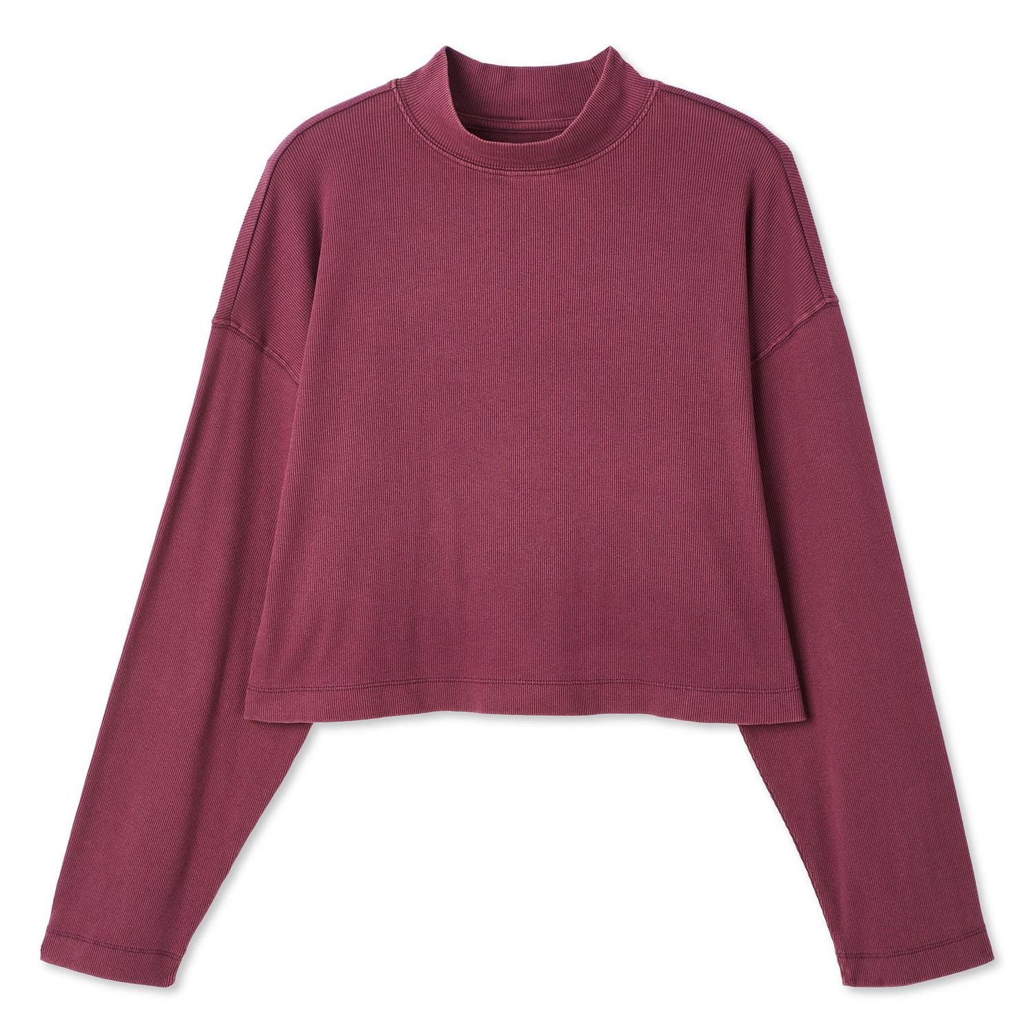 Haut écourté à col droit George pour femmes