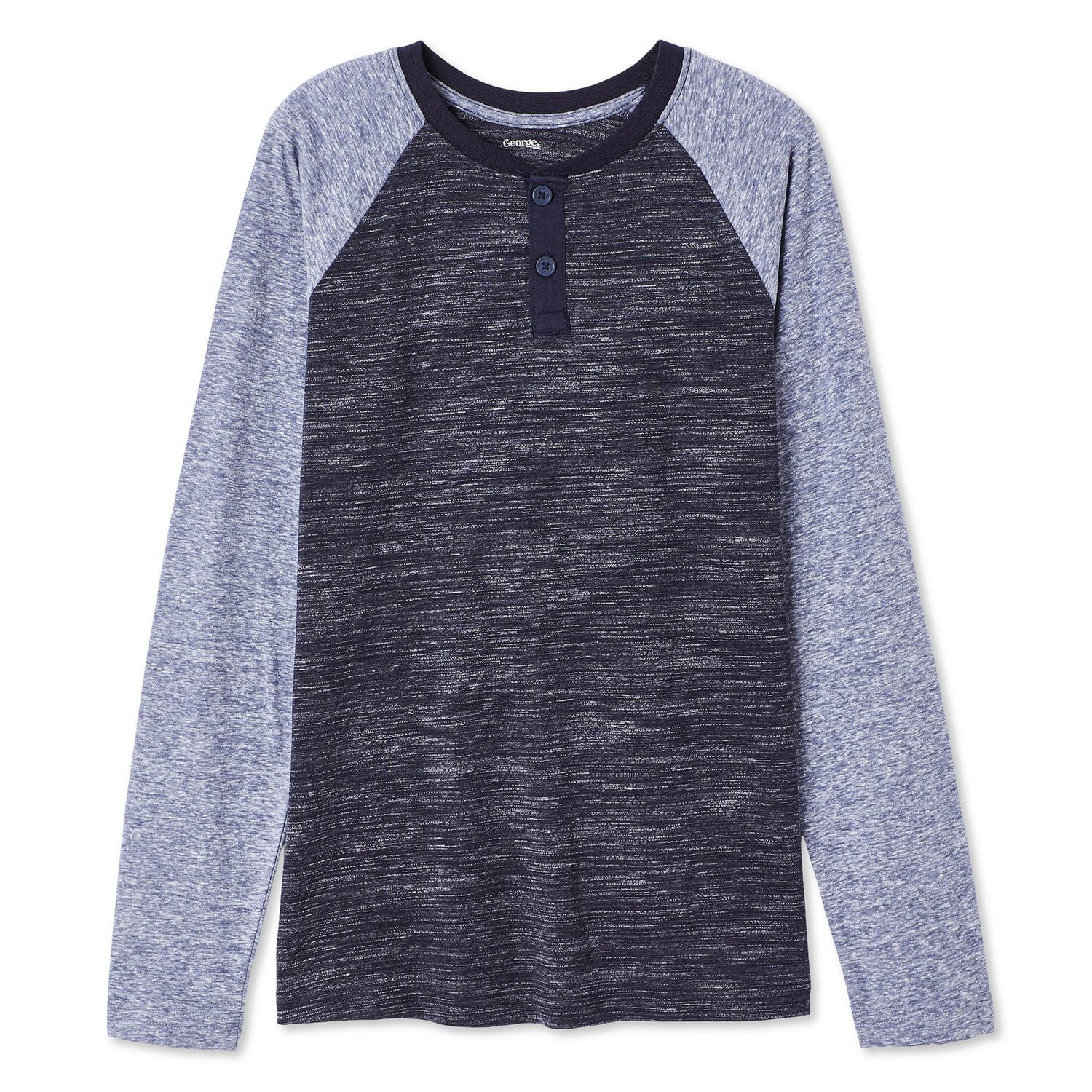 George Boys' Long Sleeve Henley Tee