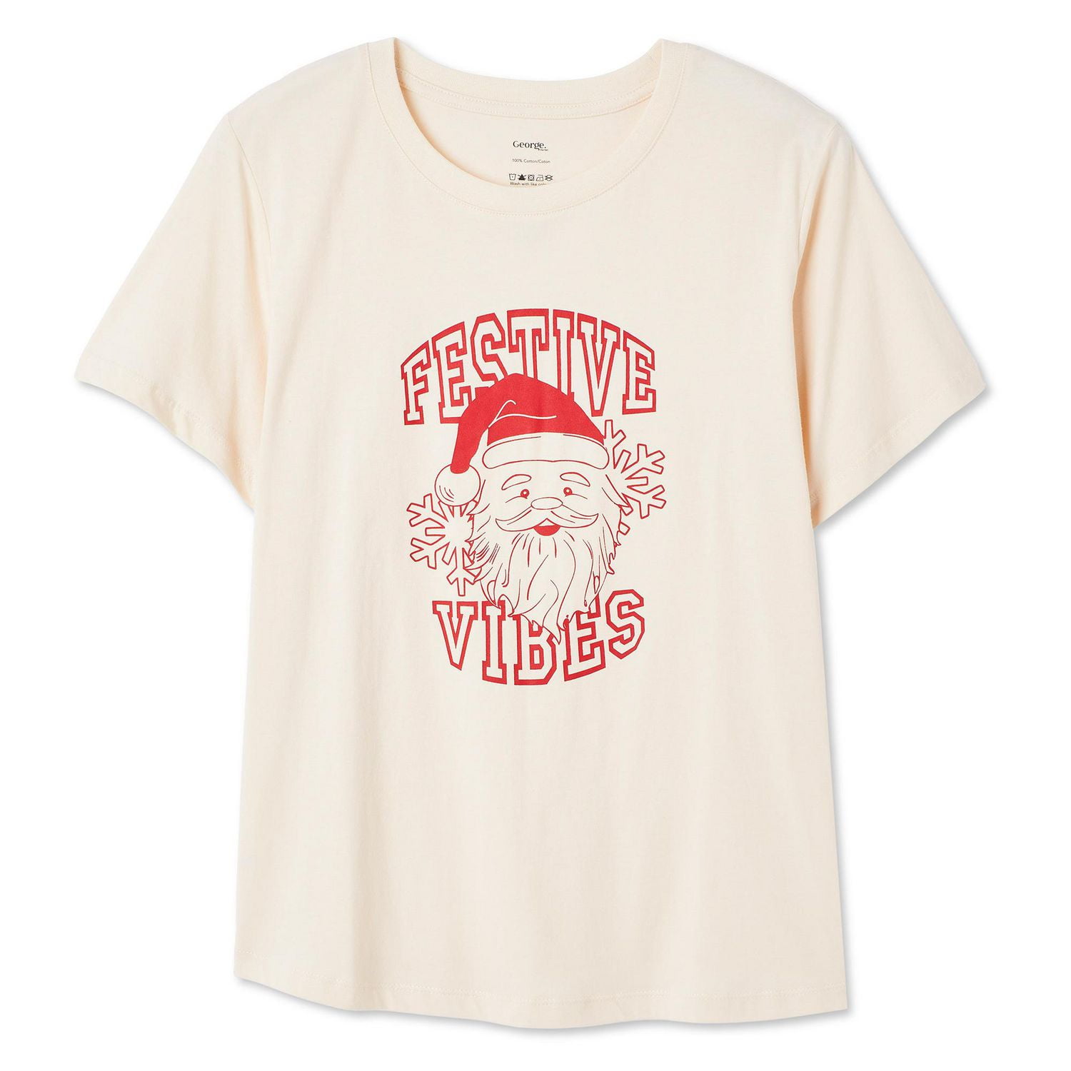 George Women's Christmas Short Sleeve Tee