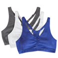 thumbnail image 5 of Fruit of the Loom Women's 3-Pack Shirred Front Racerback Sports Bra, 5 of 5