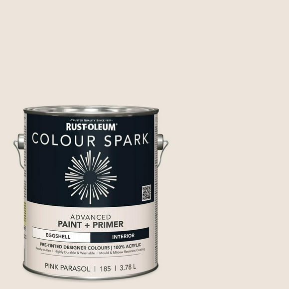 Rust-Oleum Colour Spark™ Paint + Primer, Interior Eggshell, Pink Parasol 3.78 L, 3.78 L