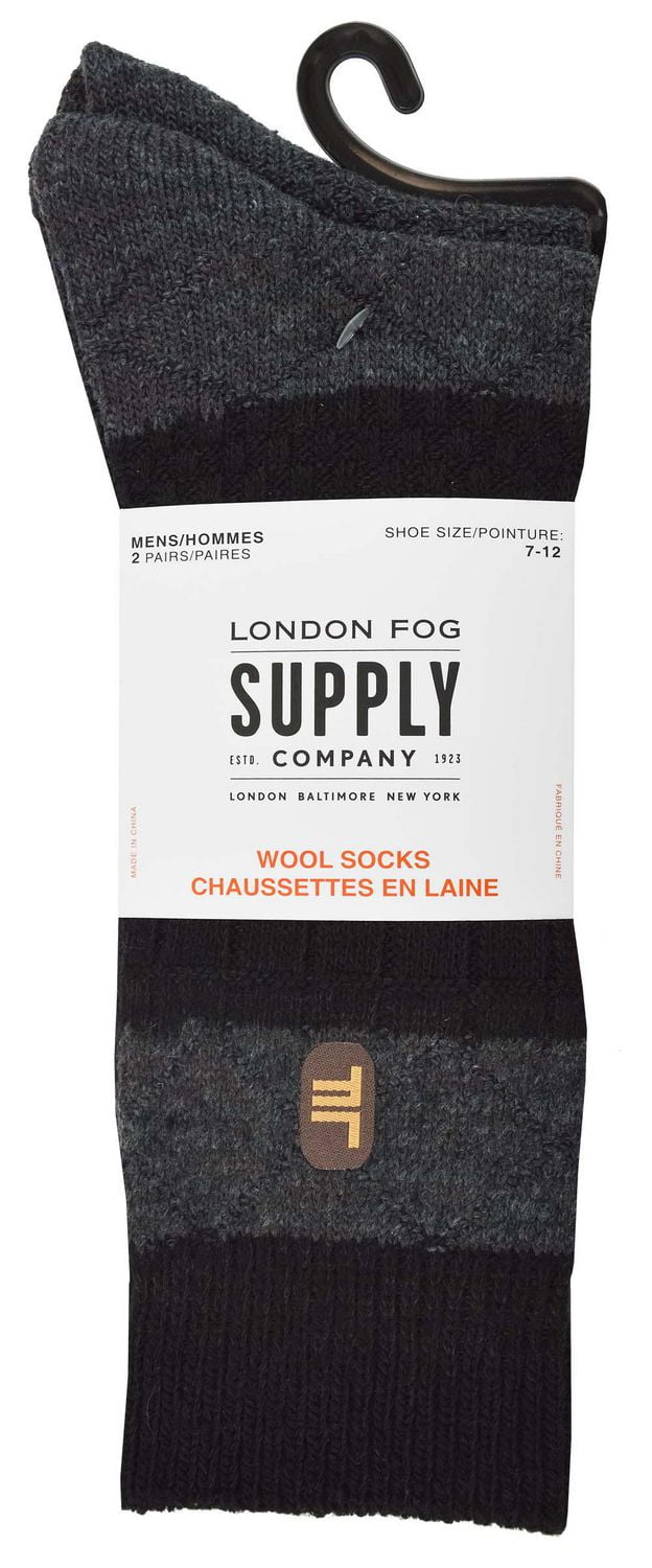 Paquet de 2 paires de chaussettes mi-mollet haute performance en mélange de laine de qualité supérieure