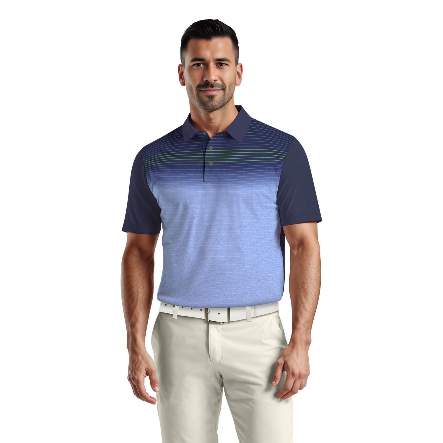 Polo de Golf Homme Manches Courtes Ben Hogan Performance Imprimé Asymétrique Polo de Golf Ben Hogan Pour Homme