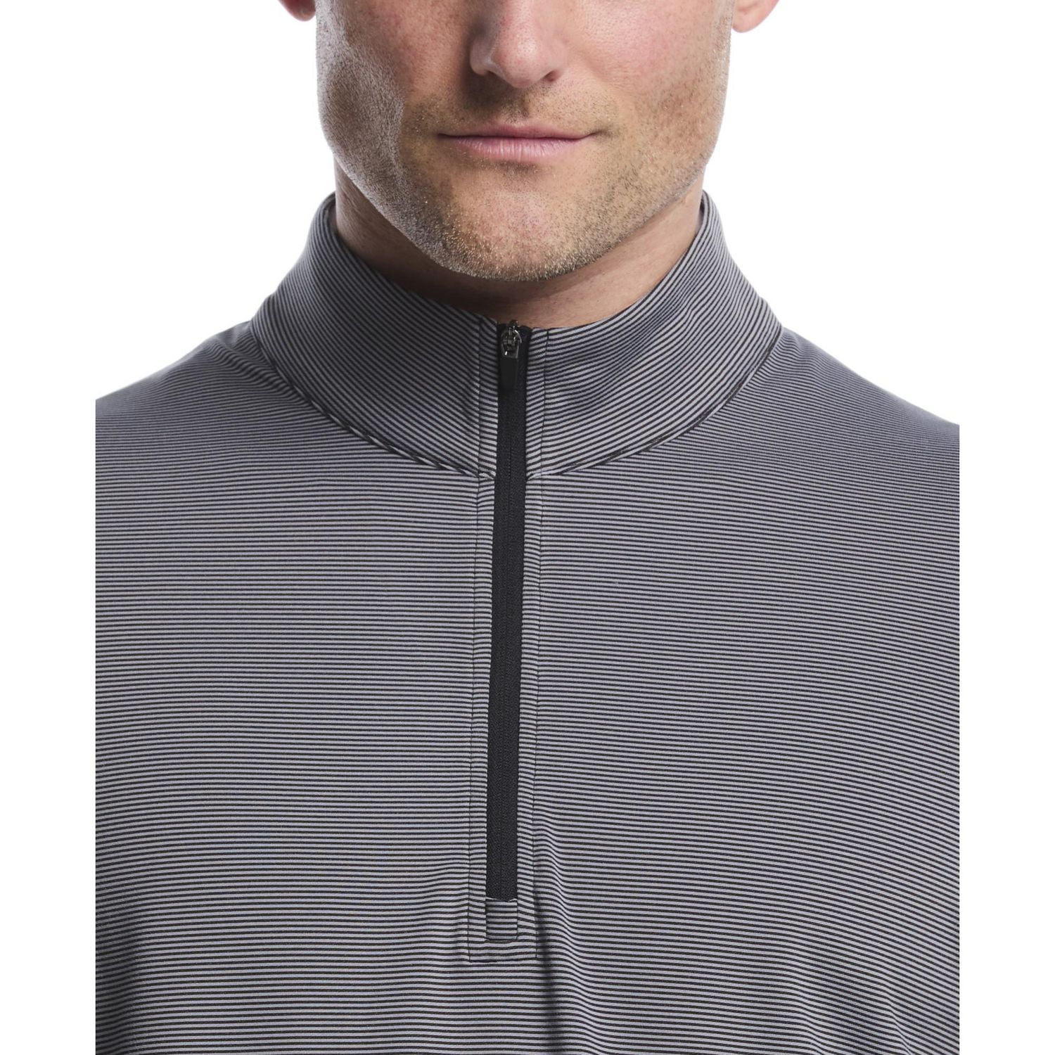 Ben Hogan Performance Men's Long Sleeve Lightweight Feeder Stripe Golf Polo Sweater