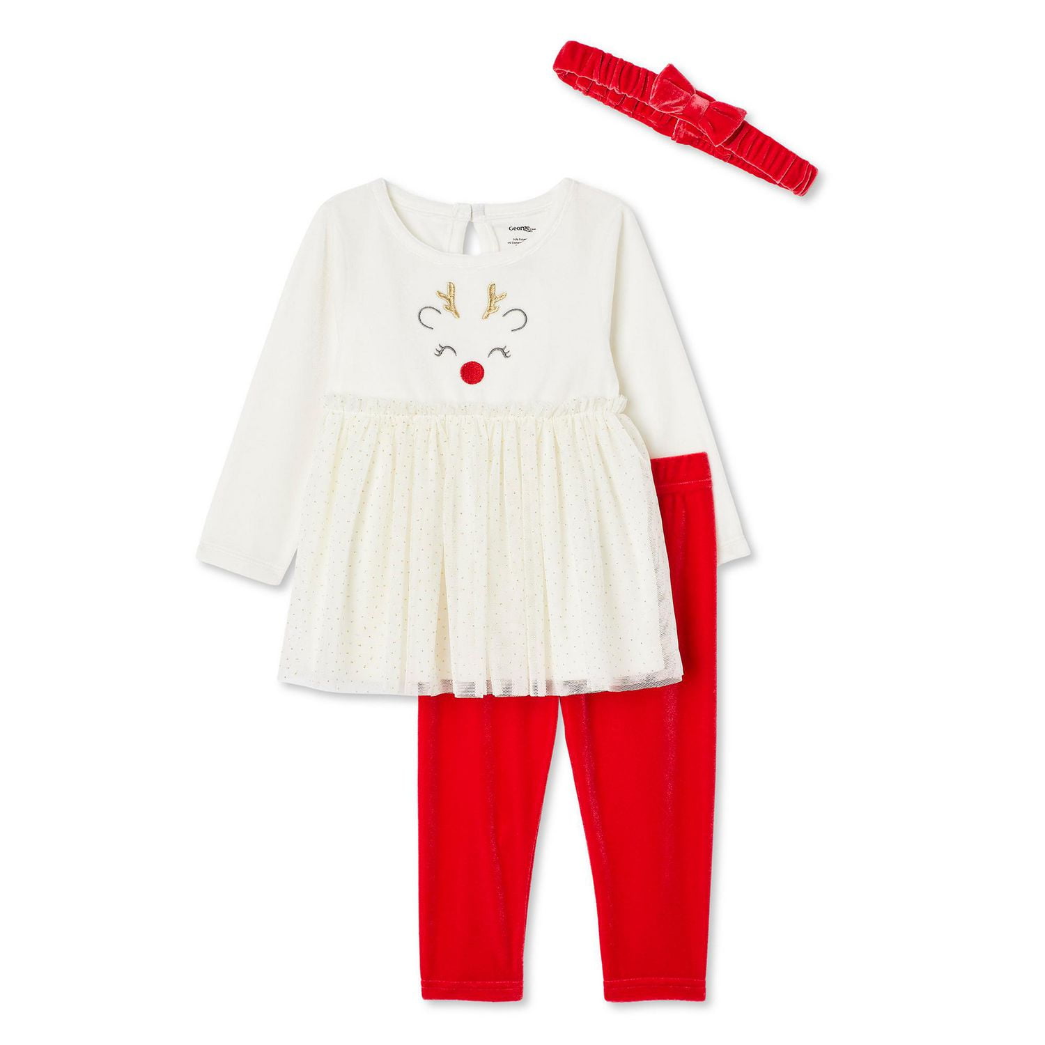 George Baby Girls' Holiday Tunic 3-Piece Set
