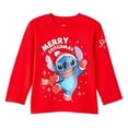 thumbnail image 1 of Disney Toddler Boys' Stitch Holiday Tee, 1 of 1