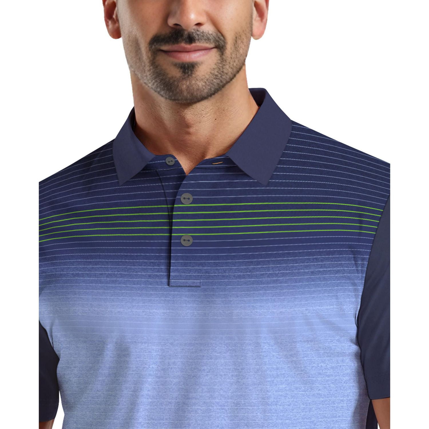 Polo de Golf Homme Manches Courtes Ben Hogan Performance Imprimé Asymétrique Polo de Golf Ben Hogan Pour Homme