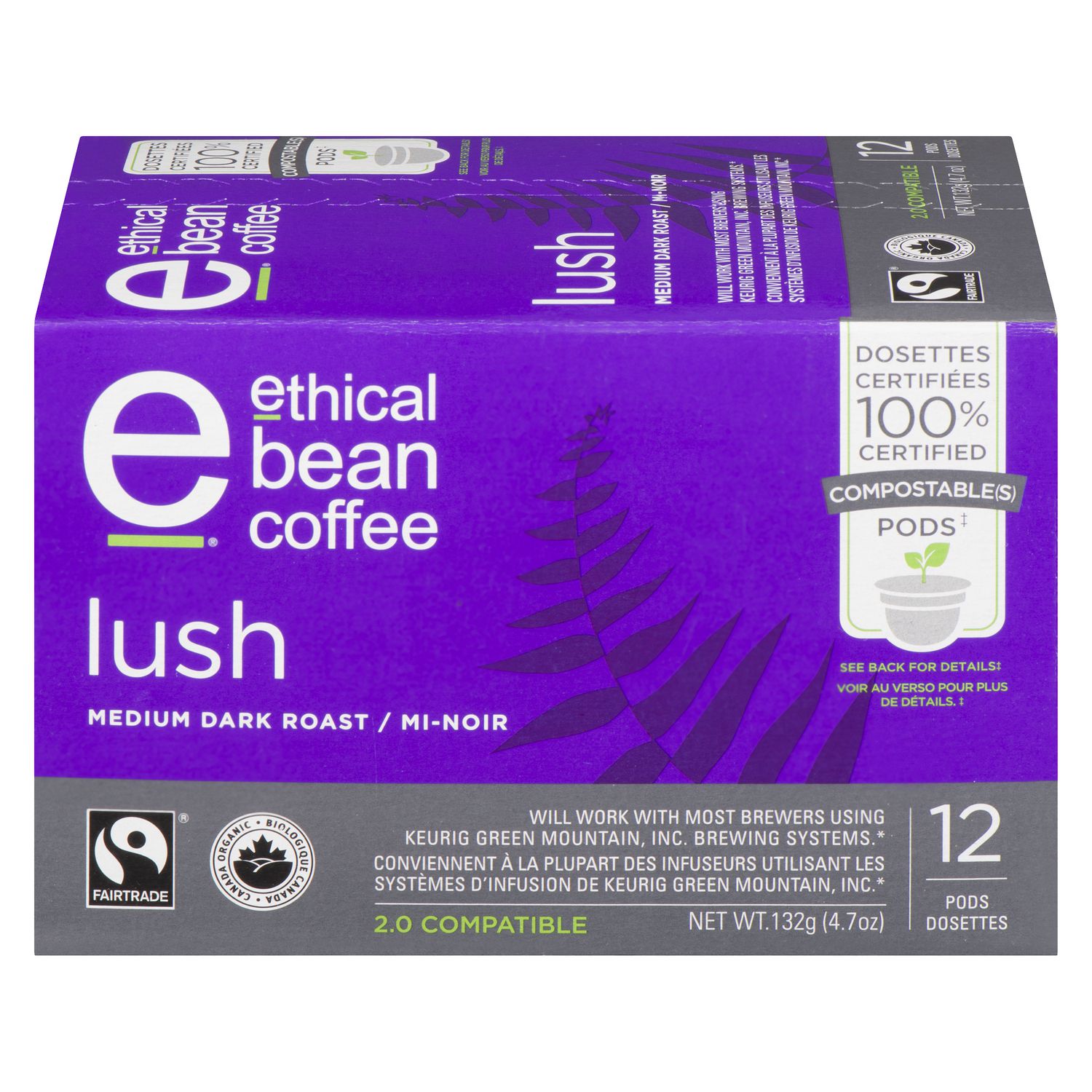 Ethical Bean Fair Trade Organic Classic Medium Roast 100 Compostable Coffee Pods Walmart Canada
