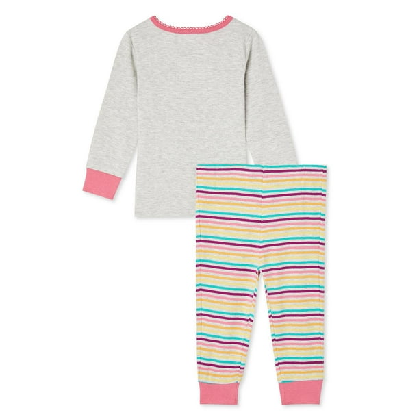 George Baby Girls' Rib Pajamas 2-Piece Set 