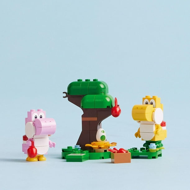 LEGO 71406 Super Mario Ensemble d'Extension La Maison Cadeau de Yoshi,  Jouet Super Mario, Figurine, avec Manège, Enfants 6 Ans rouge - Lego