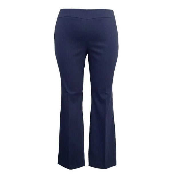 Liz Claiborne Sophie Trousers Women's Size 10 Navy Blue Bootcut Dress Pants