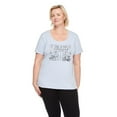 thumbnail image 1 of Iyla Women's Plus Interlock Crew Neckline Tee, 1 of 6