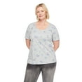 thumbnail image 1 of Iyla Plus Women's Interlock Crew Neckline Tee, 1 of 6
