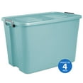 thumbnail image 1 of Sterilite 121L Latch Tote- Teal- 4 Pk, 1 of 1