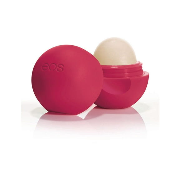 Baume à lèvres sphérique lisse organique eos à la grenade et au framboise