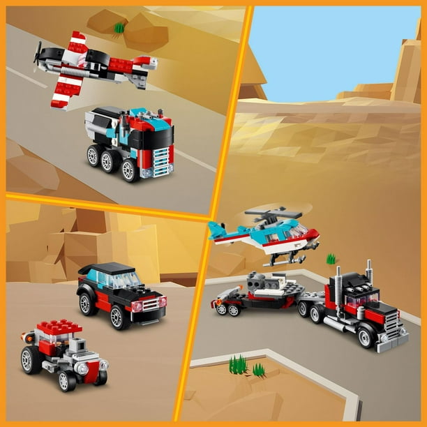 LEGO Creator 31146 Le Camion Remorque avec Hélicoptère