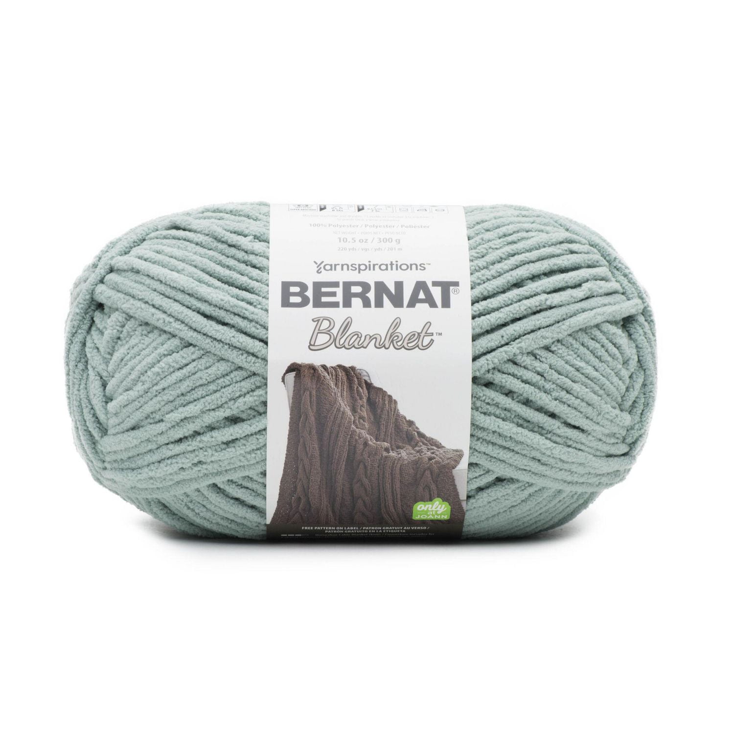 Bernat Blanket Yarn, Overcast, 10.5oz(300g), Super Bulky, Polyester