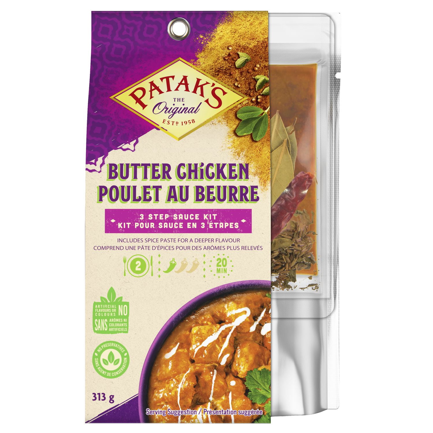 Patak's Butter Chicken 3-Step Sauce Kit | Walmart Canada