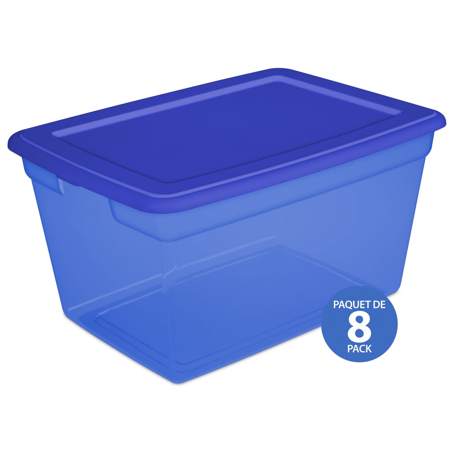 Sterilite 55L Storage Box- Blue- 8 Pk | Walmart Canada