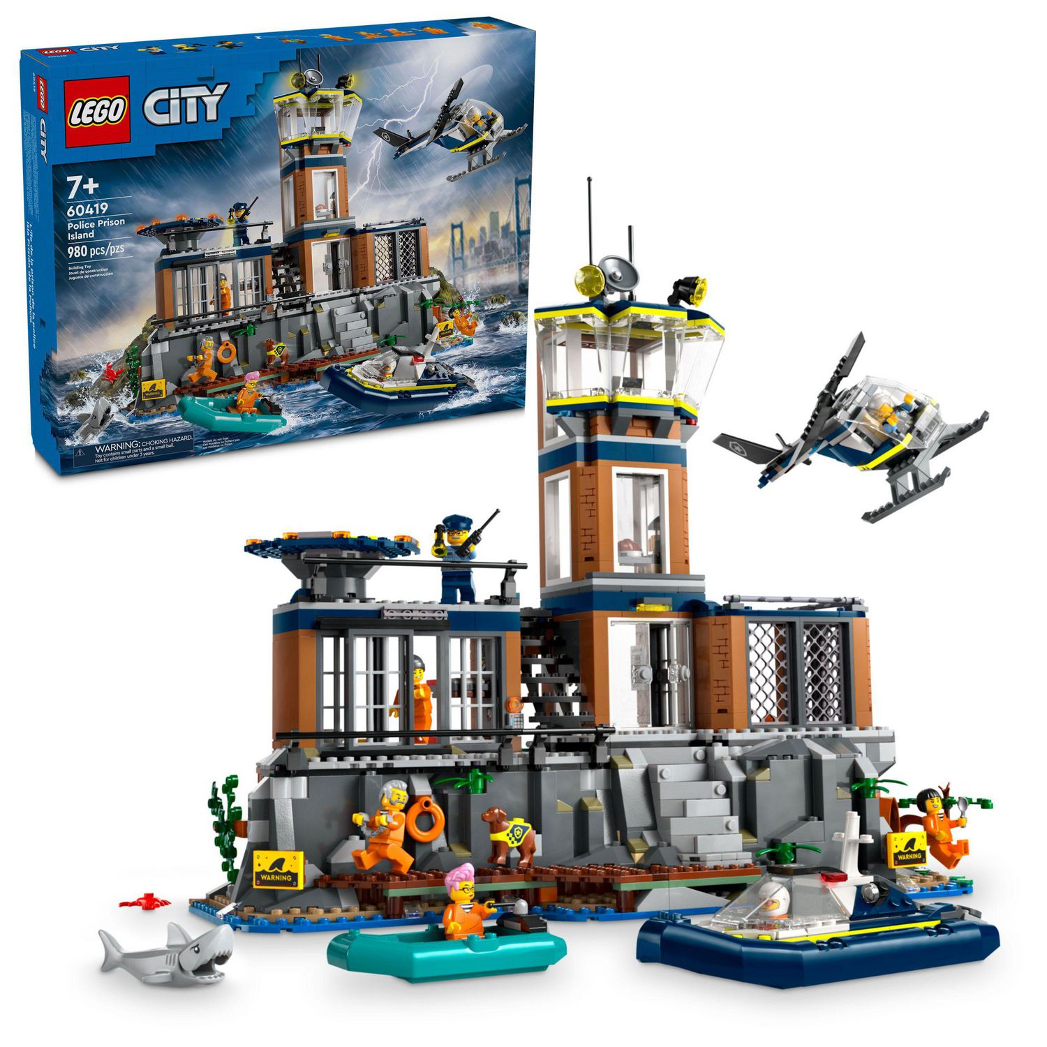 LEGO® City 60371 Le QG des Véhicules d'Urgence, Hélicoptère Jouet