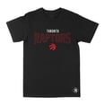 thumbnail image 1 of Toronto Raptors Red Outline Black Short Sleeve Tee, 1 of 1