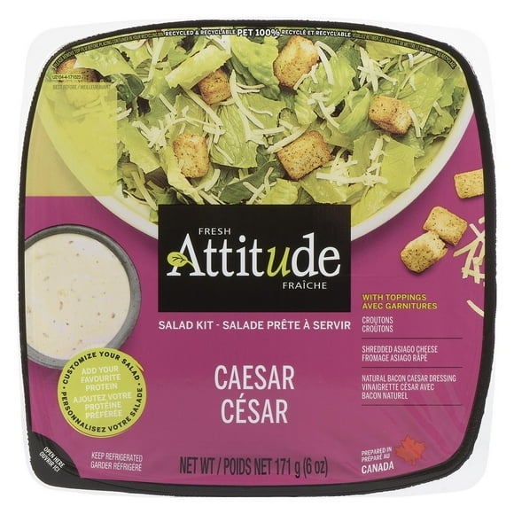 Attitude Fraîche Salade Prête à Servir César 6 oz