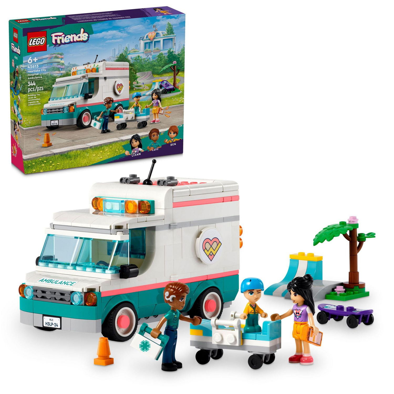 LEGO Friends Heartlake City Hospital Ambulance Set with 3 Characters Gift Idea for Kids Girls and Boys Aged 6 Years and Up Social Emotional Toy