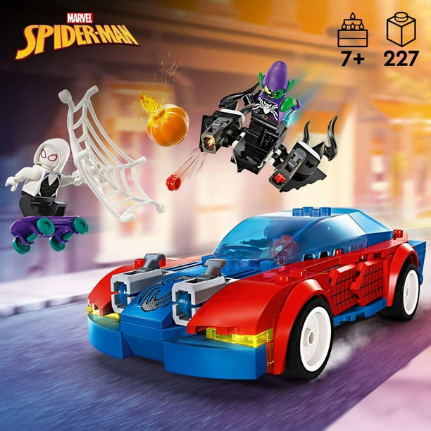 LEGO La voiture de course de Spider-Man contre le Bouffon Vert