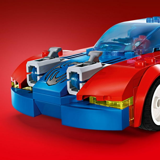 LEGO La voiture de course de Spider-Man contre le Bouffon Vert venomisé  76279