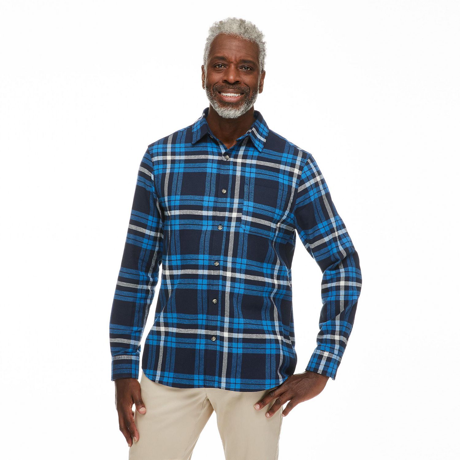 George Men's Long Sleeve Flannel Shirt | Walmart Canada