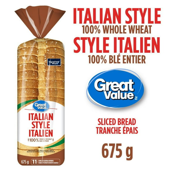 Great Value Italian Style Whole Wheat Bread