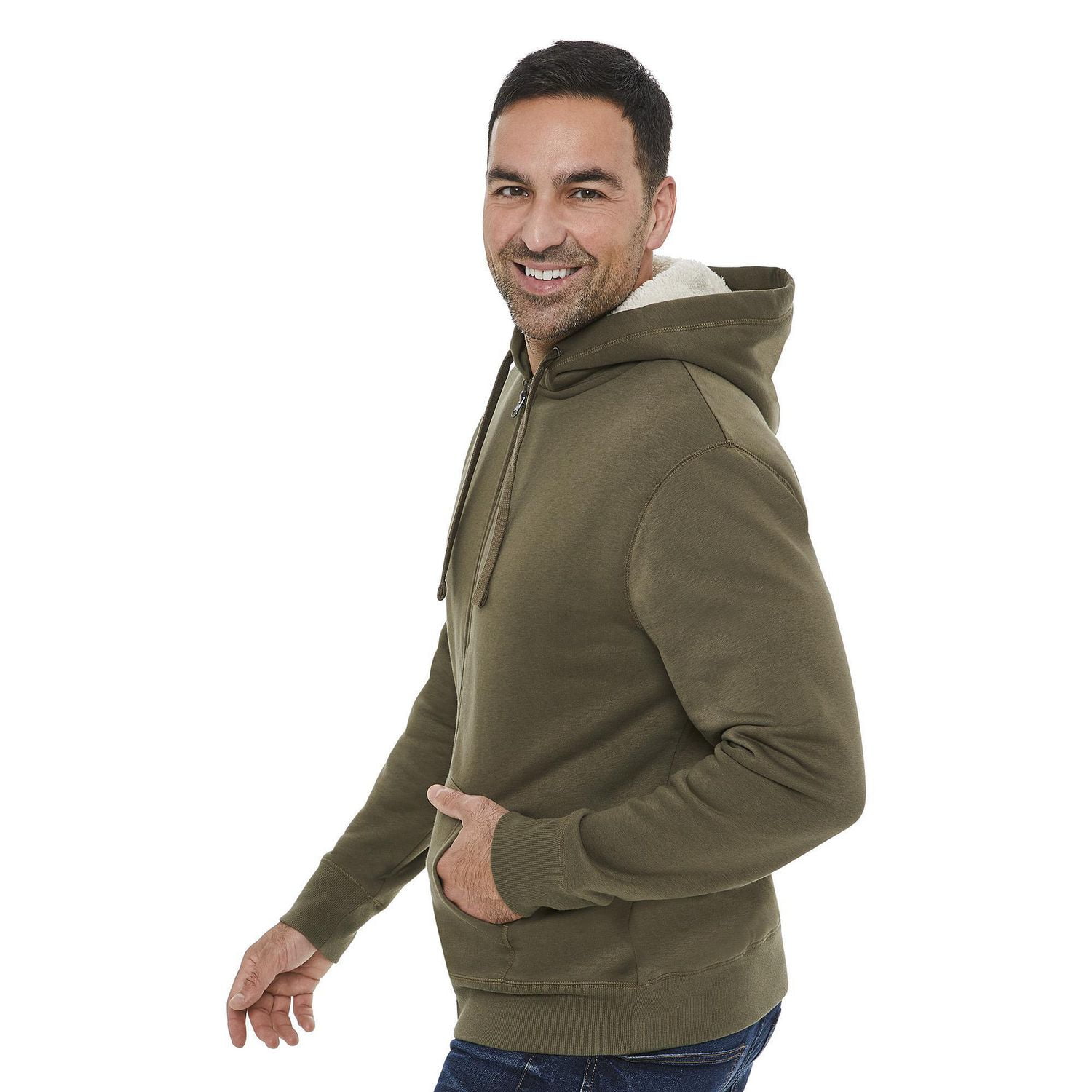 Sherpa lined hoodie clearance walmart