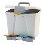 Storex Portable File Box with Drawer/Grey - Walmart.ca