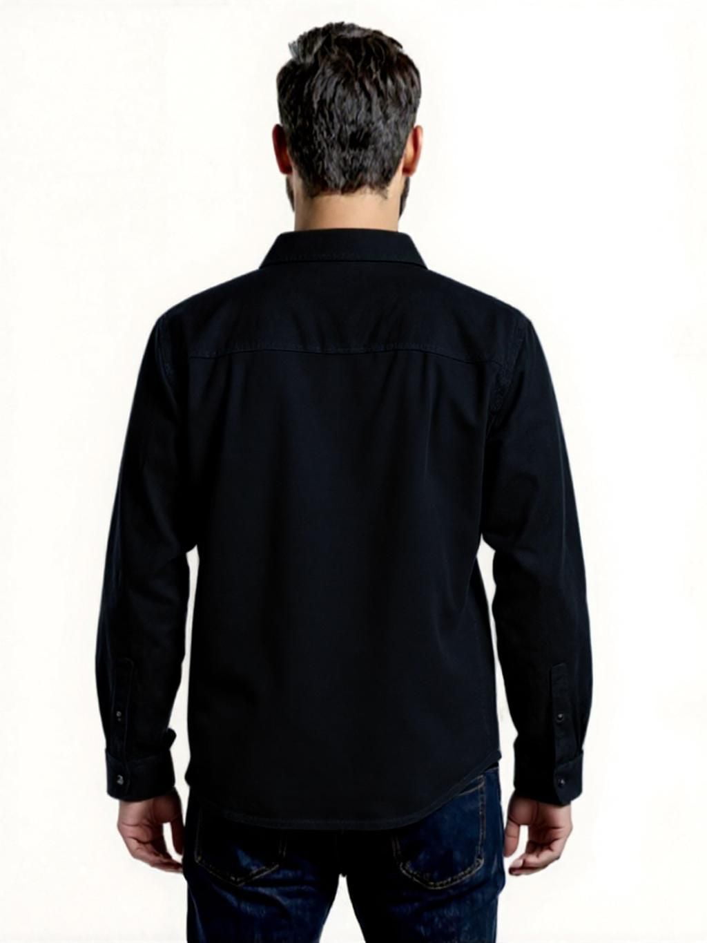 Chemise à manches longues en sergé brossé uni pour homme John Deere, tailles S XL