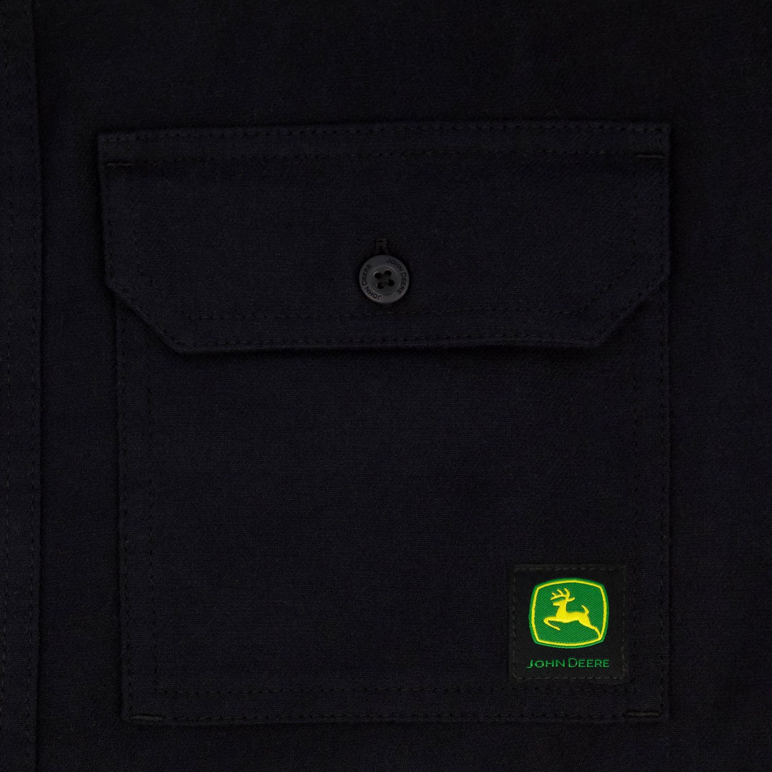 Chemise à manches longues en sergé brossé uni pour homme John Deere, tailles S XL