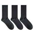 thumbnail image 1 of Secret Little Black Socks Fine Rib/Solid/Diamond Texture Crew P3, 1 of 1