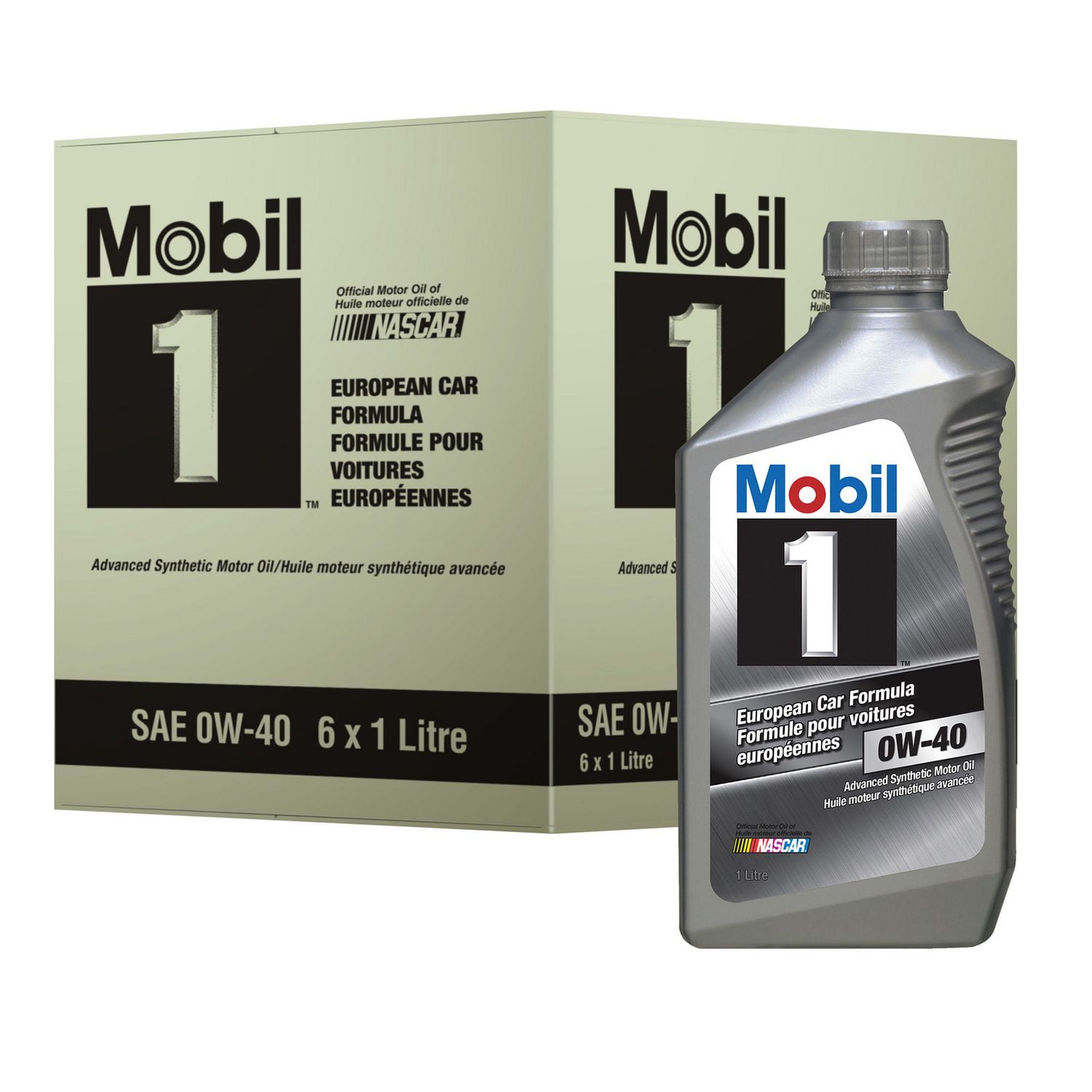 Mobil 1 European Car Formula 0W-40　6本 Mobil 1 European Car Formula Engine Oil 0W40 (5QT Bottle