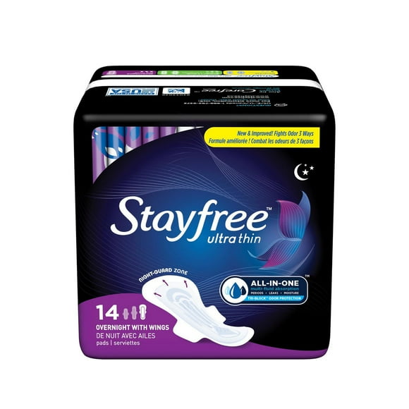 Stayfree Ultra Thin Overnight Pads with Wings