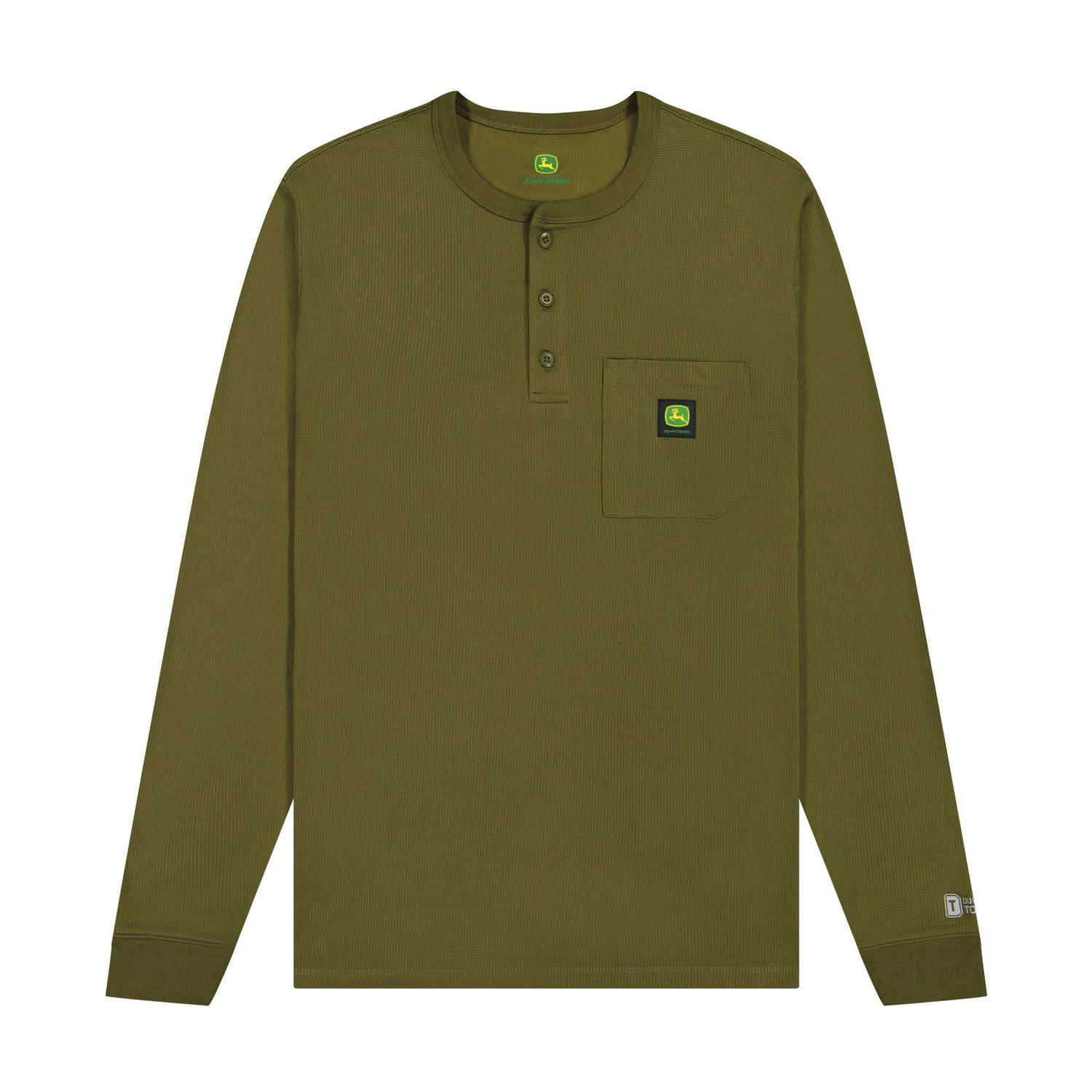 John Deere Men’s Warmth Shield™️ Long Sleeve Thermal Pocket Henley, S-XL, Henley