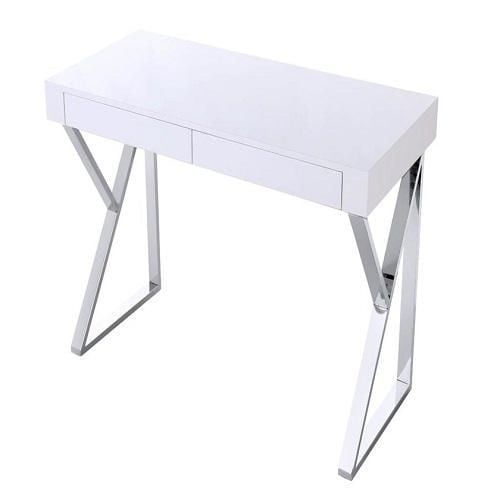 chrome white desk