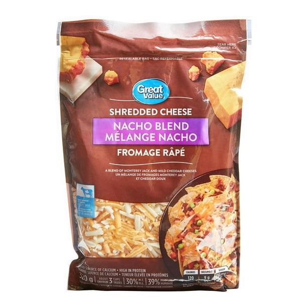 Great Value Shredded Nacho Cheese Blend, 320 g Walmart.ca