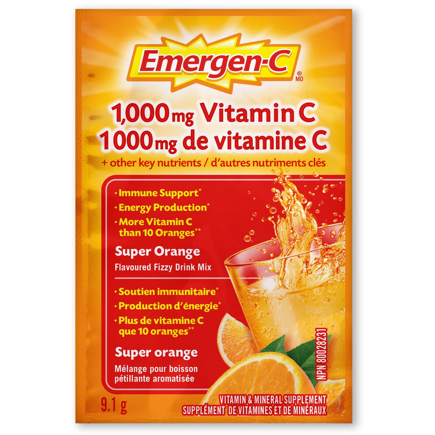 Emergen-C Tangerine Original Formula Immune Support
