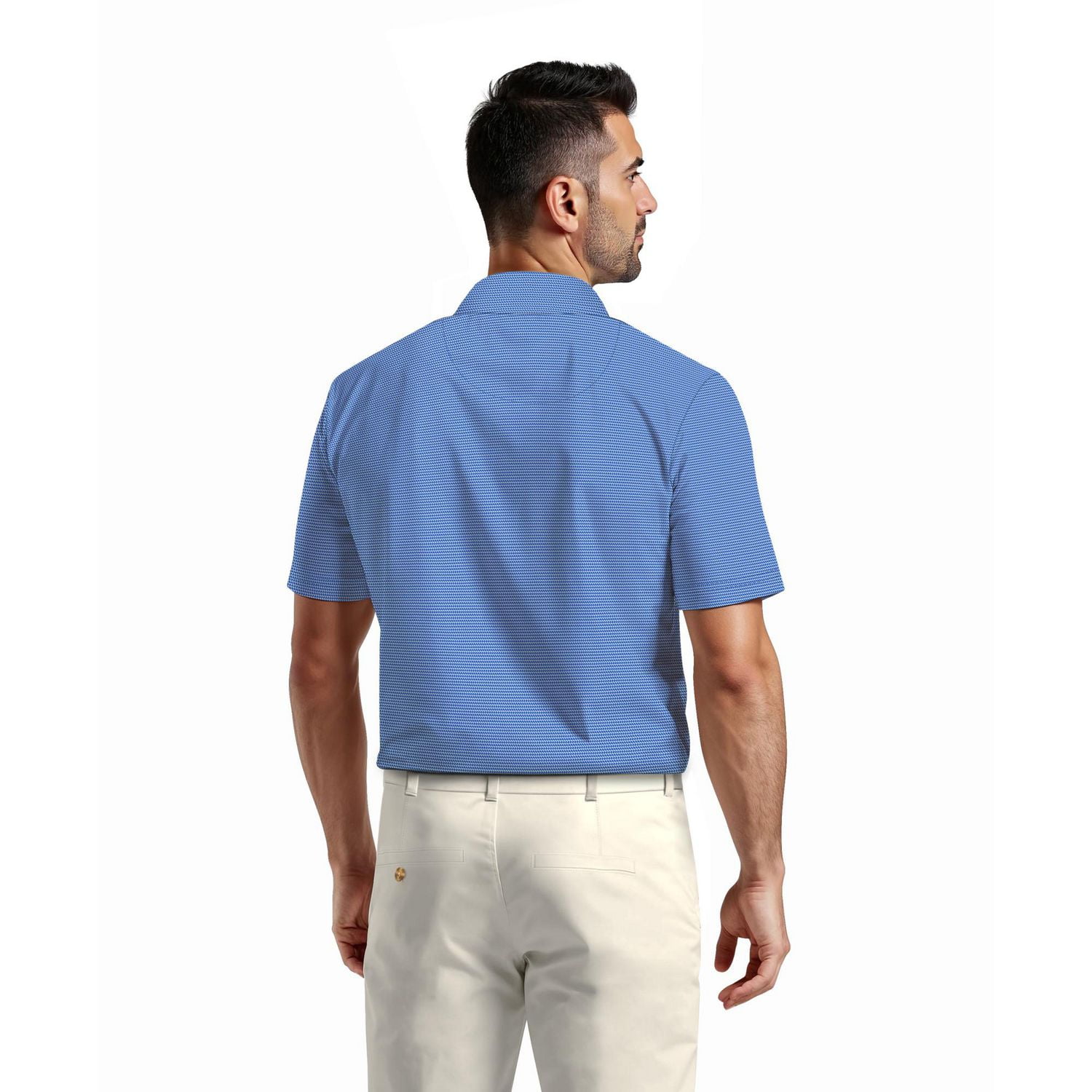 Ben Hogan Performance Men's Geometric Jacquard Golf Polo Shirt